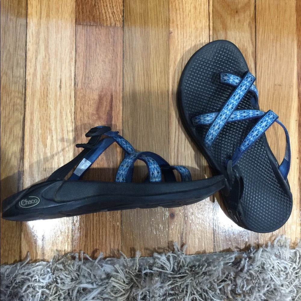 Blue chacos